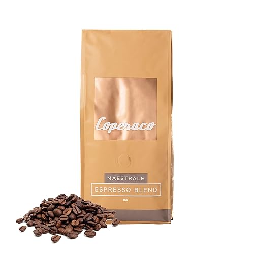 Coperaco Maestrale Espresso Blend Whole Coffee Beans, Medium Roast, Toasted Almond, Nutty and Chocolate, 1 Kg