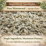 Ajenjo Herbal Tea - 4 oz (113g) - 100% Natural Mexican Herb - Wildcrafted Wormwood - Vegan, Non-GMO - Loose Leaf Herbal Infusion - Te by BexpertsUSA