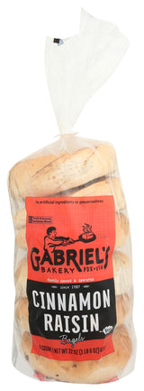Gabriels Bakery Cinnamon Raisin Bagels, 22 OZ