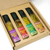 Benissimo Herb Infused Cooking Oil Chef Pack - 4 Artisan Flavored Oils: Italiano, Roasted Garlic, Mediterranean Garlic & Balsamic Garlic - Gourmet Cooking Oil Gift Set, All Natural, 8.1 fl oz Each