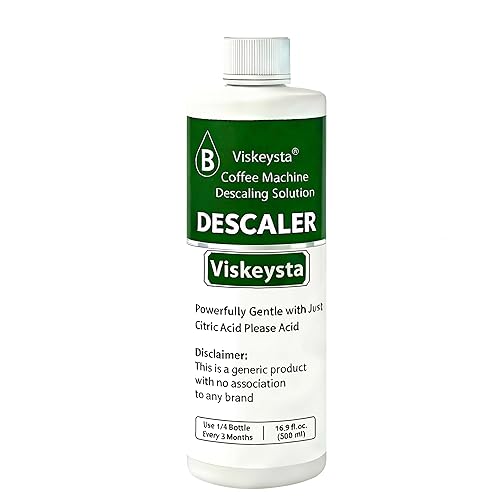 Viskeysta Descaling Solution for Black+Decker Coffee Makers, 16.9 fl oz (500ml) Descaler Liquid, 4 Uses, Citric Acid Formula