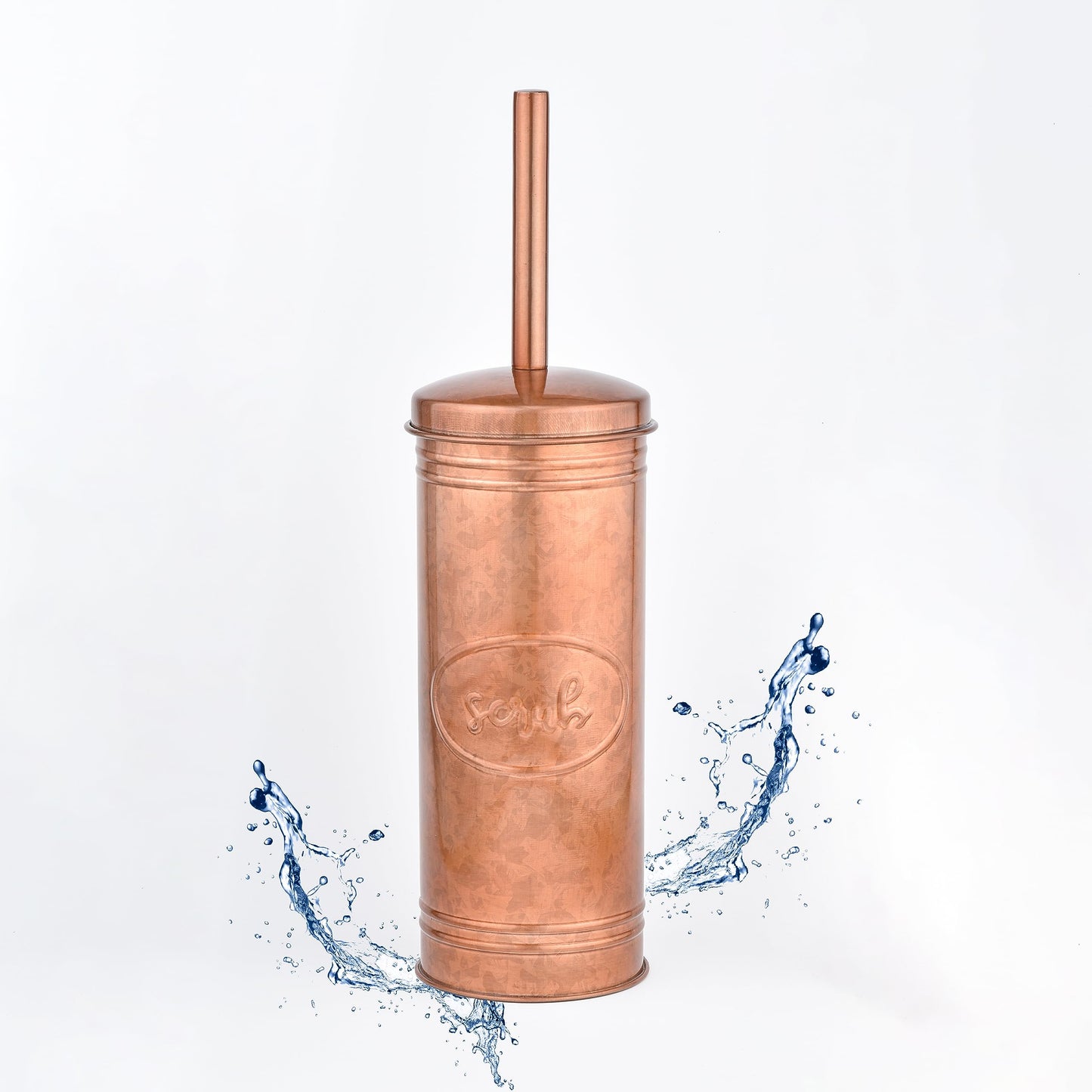 Autumn Alley Copper Toilet Bowl Brush and Holder, Covered Bathroom Toilet Brush for Modern Farmhouse Bathroom Decor, Standing Rustic Toilet Bowl Brush