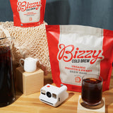 Bizzy Organic Cold Brew Coffee | Smooth & Sweet Blend | Coarse Ground Coffee | Medium Roast | Micro Sifted | Specialty Grade | 100% Arabica | Brew