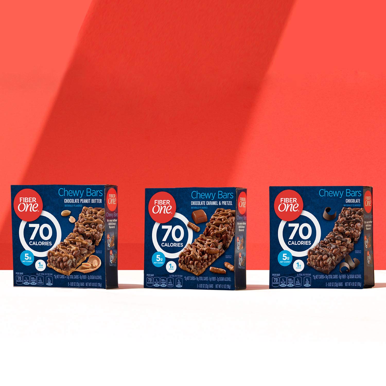 Fiber One 70 Calorie Chocolate Bars, 5 Bars (Pack of 6)