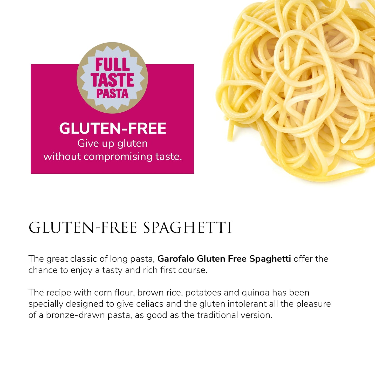 Garofalo - Premium Gluten-Free Spaghetti Pasta, Italian Made, Corn, Rice, Potato & Quinoa Blend, Bronze-Drawn, Al Dente (4 pack)