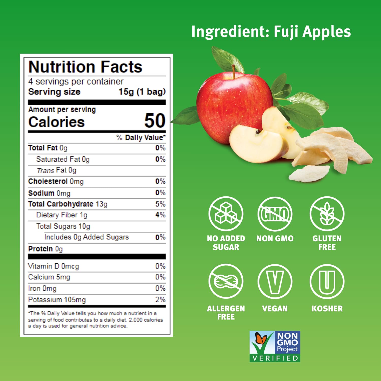 Crispy Green Freeze Dried Fruit Crisps Variety Pack (14 count) - Apple, Asian Pear, Banana, Mango, Strawberry, Pineapple and Tangerine