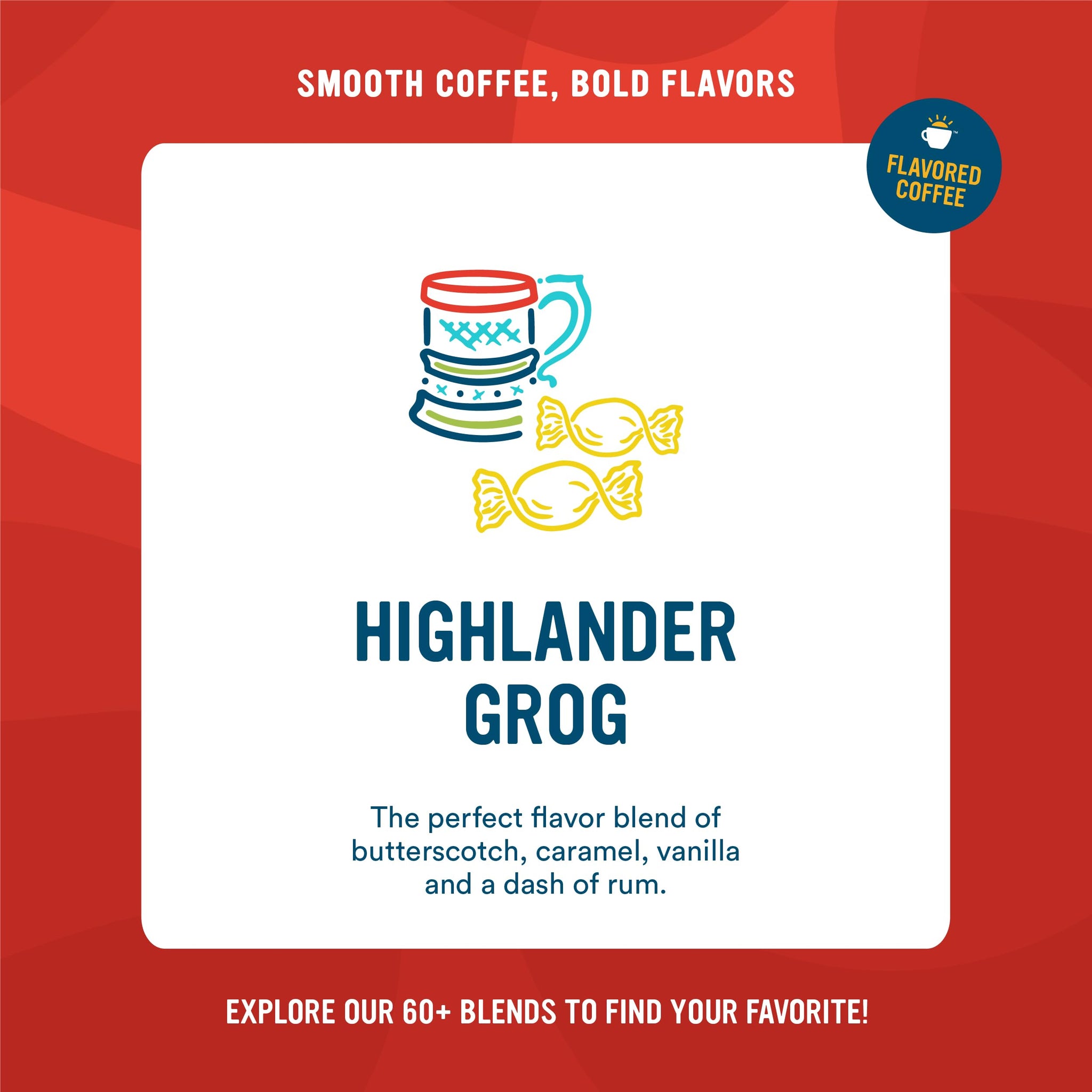Cameron's Coffee Roasted Ground Coffee Bag, Flavored, Decaf Highlander Grog, 10 Ounce
