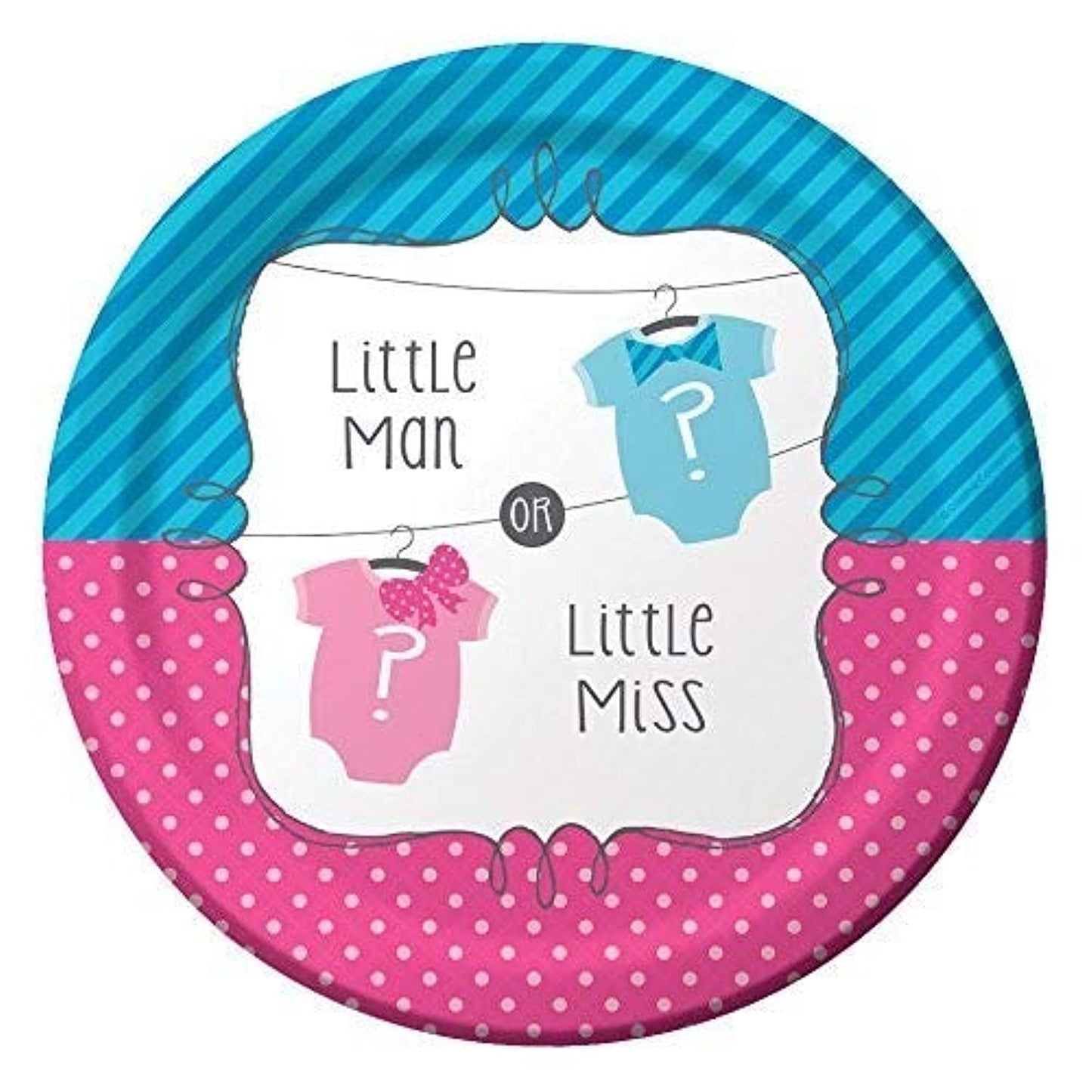 Creative Converting 8 Count Sturdy Style Paper Lunch Plates, 7", Bow Or Bowtie