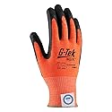 G-Tek 3GX 19-D340OR/L Seamless Knit Dyneema Diamond/Spandex Glove with Nitrile Coated Foam Grip on Palm and Fingers