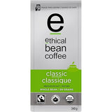 Ethical Bean Fair Trade Organic Coffee, Classic Medium Roast, Whole Bean Coffee - 12oz (340g) Bag