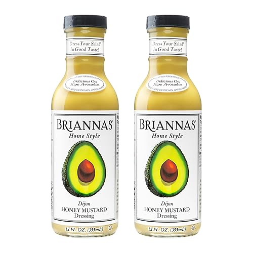 BRIANNAS - Home Style Dijon Honey Mustard Dressing - Fine Salad Dressing made with Premium Ingredients - Gluten Free & Kosher Dressing - 12 oz
