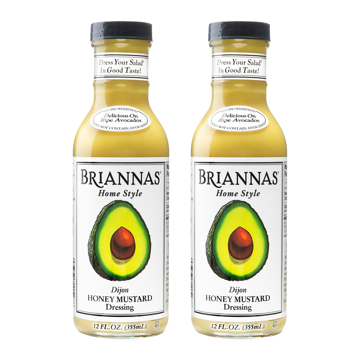 BRIANNAS - Home Style Dijon Honey Mustard Dressing - Fine Salad Dressing made with Premium Ingredients - Gluten Free & Kosher Dressing - 12 oz
