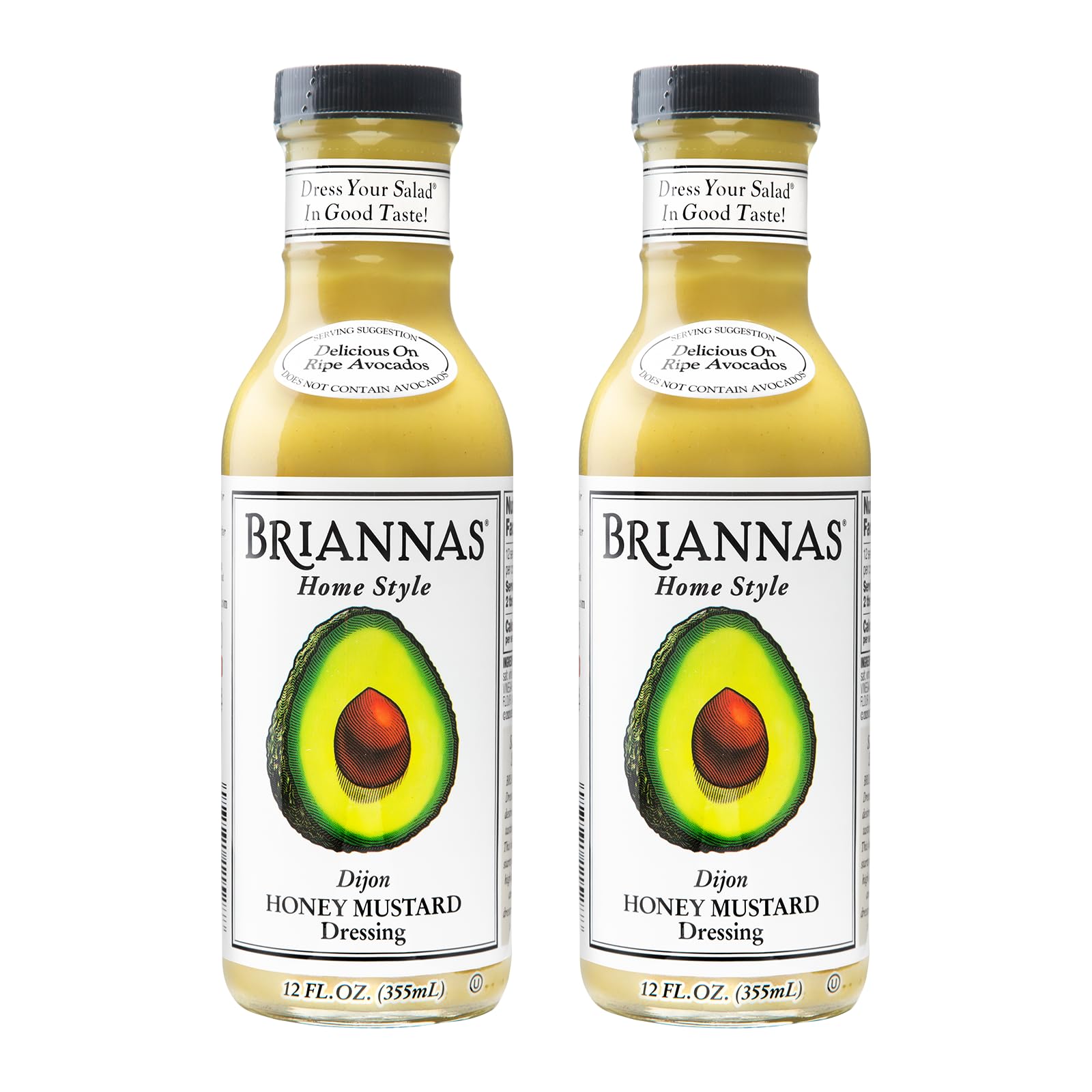 BRIANNAS - Home Style Dijon Honey Mustard Dressing - Fine Salad Dressing made with Premium Ingredients - Gluten Free & Kosher Dressing - 12 oz
