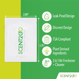 Scent2Go Toilet Odor Eliminator Powder - Before-You-Go Bathroom Deodorizer - Travel Size Single-Use Packets - No Spray, No Bottle, No Leak