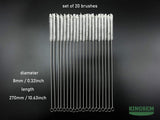 KINGSEM 20PCS Straw Cleaner Brush kit, Straw Brush of 8mm-10.6 inch for Water Bottle Sippy Cup with Straw, Glass Straw,Piper Cleaning, Tubes Cleaning