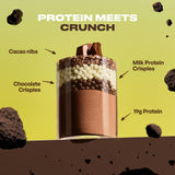MIILS Meteorite Chocolate Crunch 16 Pack, Cereal Protein Shake, High Protein Breakfast, Rich Chocolate Taste with Crunchy Mix-Ins, Grab and Go