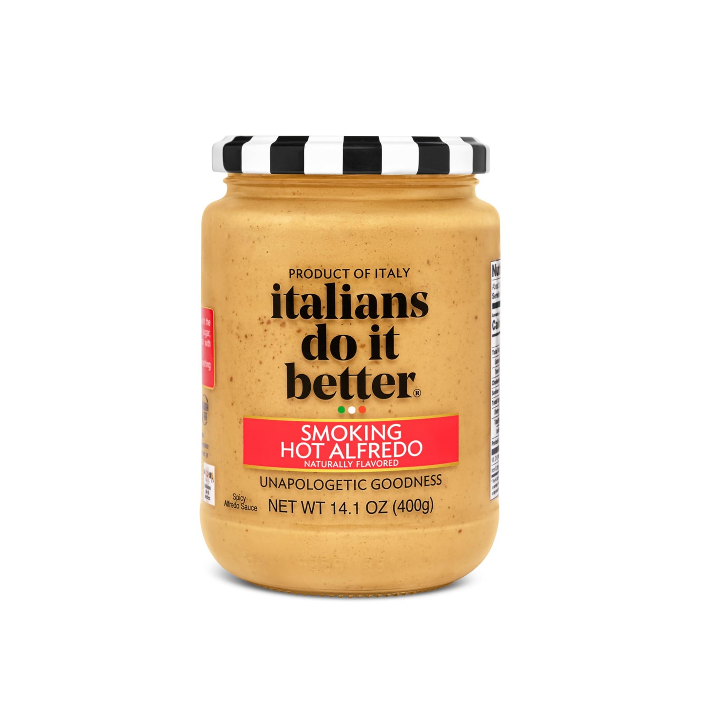 Italians Do It Better Smoking Hot Spicy Alfredo Sauce - Creamy Italian Alfredo with Red Chili, Chipotle, Ancho Pepper & Olive Oil - No Sugar Added