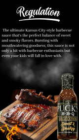 Puck's Regulation Sweet & Smokey BBQ Sauce, 12 oz