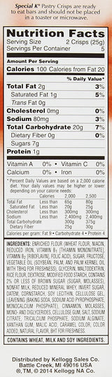 Kellogg's Special K Pastry Crisps, Brown Sugar Cinnamon, 5 Count