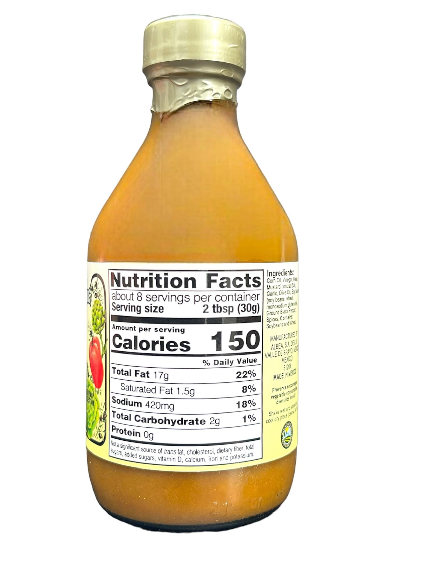 PROVENCE CASERO FINE DRESSING AND MARINADE 8.5 Fl Oz, KOSHER, VINAIGRETTE, GOURMET