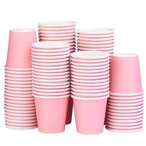 Huaiid 3 oz 100 Pack Small Paper Cups, Mouthwash Cups Bathroom Paper Cups, Espresso Mini Cups for Snack Bathroom Espresso, Perfect for Home Condos Rvs