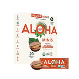 ALOHA Organic Plant Based Protein Bar MINIS |Peanut Butter Cup | 20 Count, 24g Bars | Vegan, Low Sugar, Gluten Free, Low Carb, Non-GMO, Stevia Free