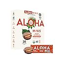 ALOHA Organic Plant Based Protein Bar MINIS |Peanut Butter Cup | 20 Count, 24g Bars | Vegan, Low Sugar, Gluten Free, Low Carb, Non-GMO, Stevia Free