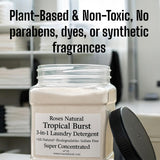 Roses Natural Tropical Burst 3-in-1 Laundry Detergent, All-Natural, Sulfate-Free, Super Concentrated, 32 oz