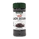 Badia Organic Black Sesame Seed 2.5 oz - Whole Black Sesame Seeds for Cooking, Baking & Garnishing - Rich, Nutty & Crunchy Flavor