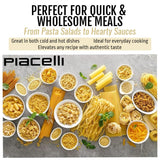 Piacelli Short fidelini pasta - Protein Pasta Made from Fine Durum Wheat Semolina for Rich Flavor - Enjoy Organic Noodles in Your Favorite Recipes