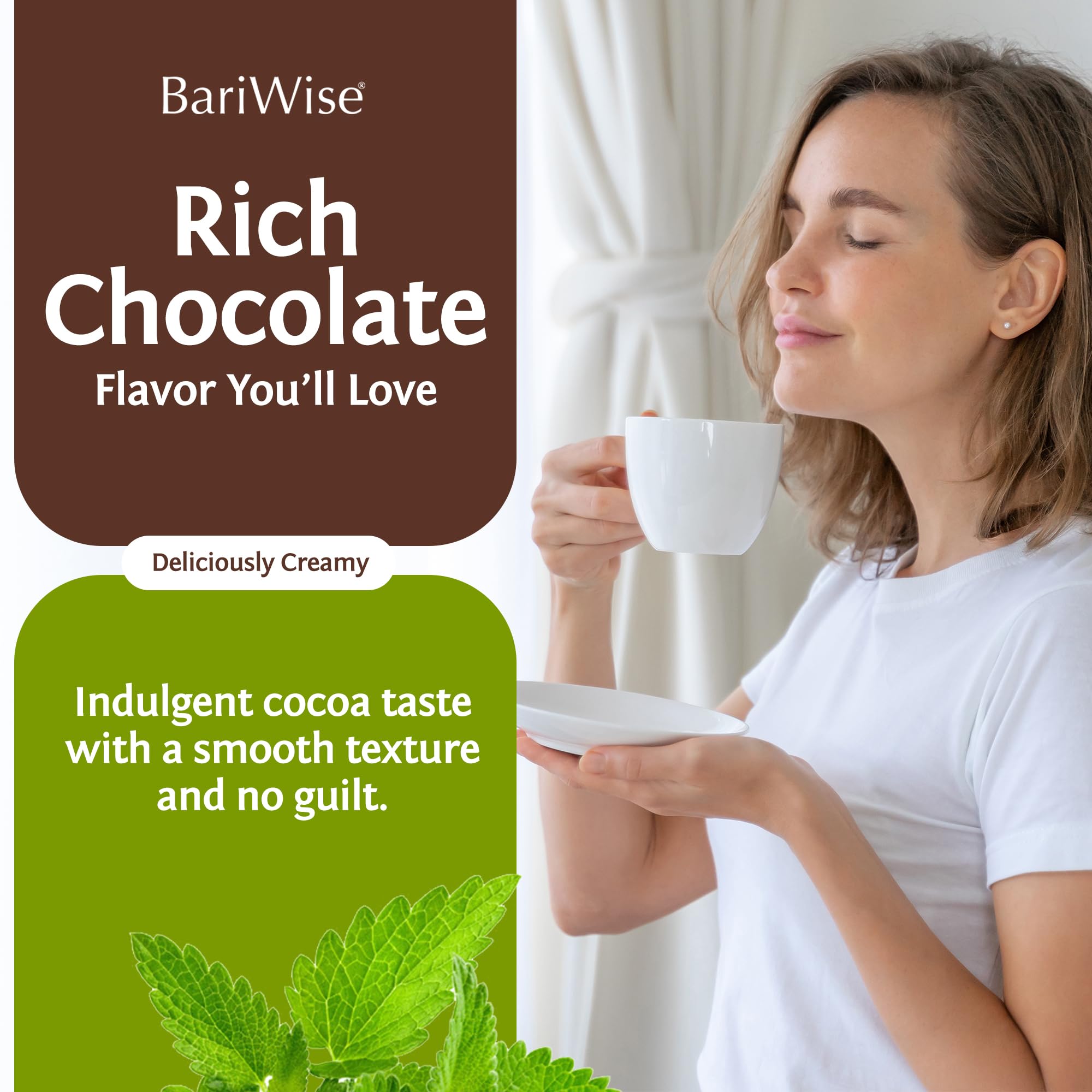 BariWise Protein Hot Chocolate, Hot Cocoa, Low Sugar, Low Carb, Keto Friendly & Gluten Free (7ct)