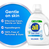 all Liquid Laundry Detergent, Free Clear, 73 Fluid Ounces, 58 Loads