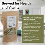 Village Batch Organic Greek Mountain Tea 1.06 Ounce (Pack of 1) Loose Leaf, Hand-Harvested Herbal Tea from Mt. Parnon, Greece, Naturally Caffeine-Free