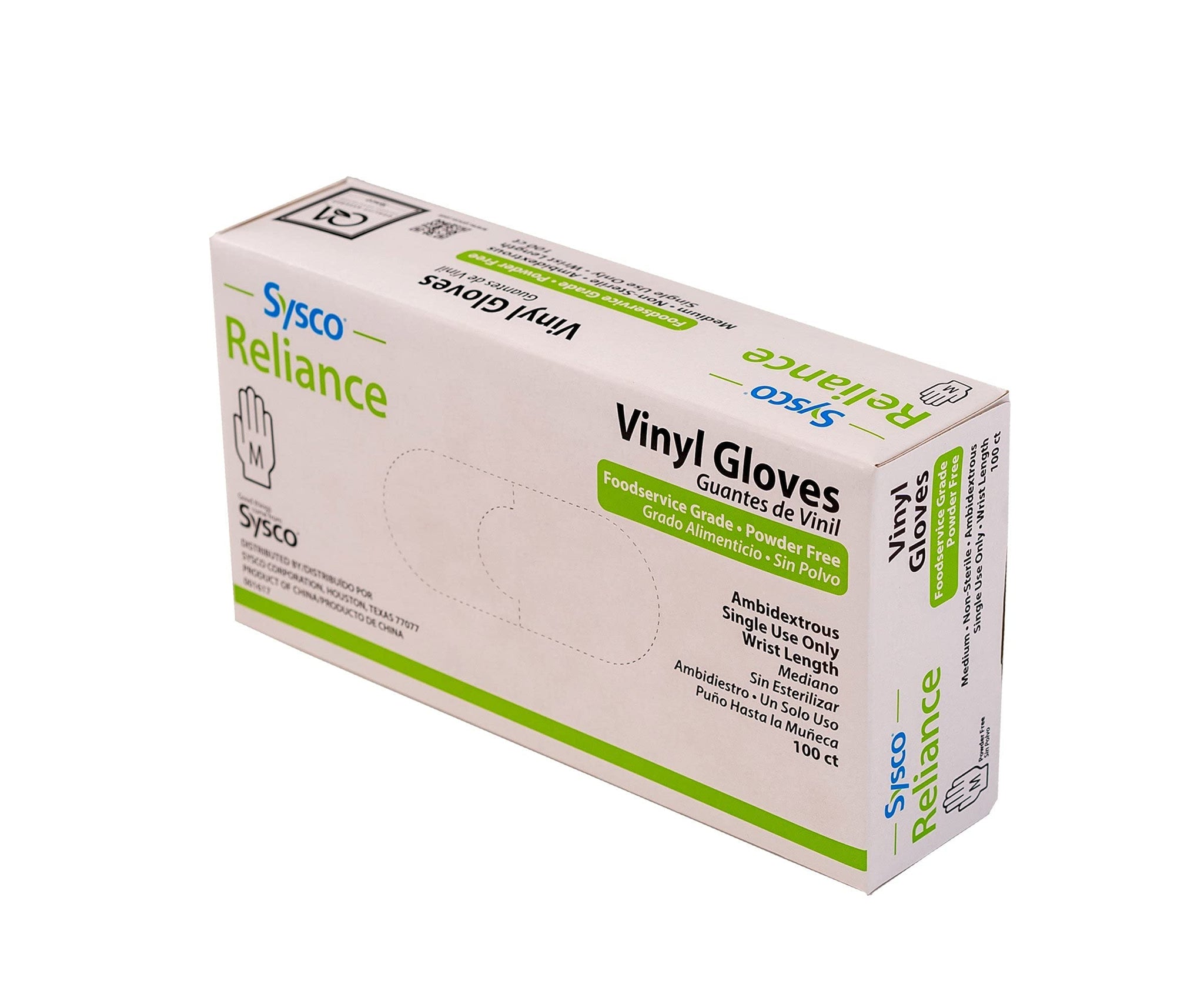 Sysco New Disposable Vinal Gloves Medium 100 Per Box