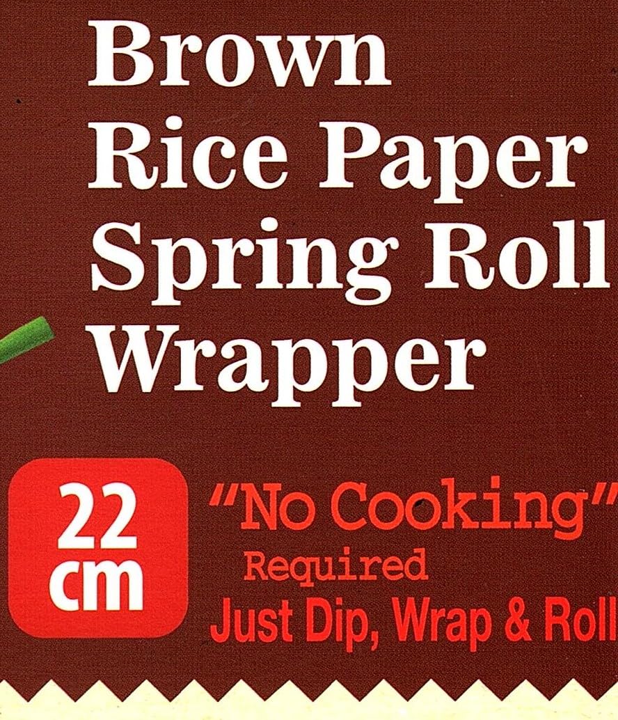 MEIJIN Rice paper Spring Roll Wrapper 22cm/7.05oz-Pack of 2 (Brown Rice)