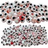 2 Bottles Candy Eyeballs Bloody Red Eyes Cake Cupcake Toppers Cookie Decorations,Two Size Mixed, Edible Dessert Sprinkles for Halloween Christmas Cake