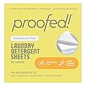 Proofed! Laundry Detergent Sheets, The Only 100% Plastic-Free Sheet, No PVA or PVOH, Hypoallergenic, Bio-Based Ingredients, Made in USA, Fragrance
