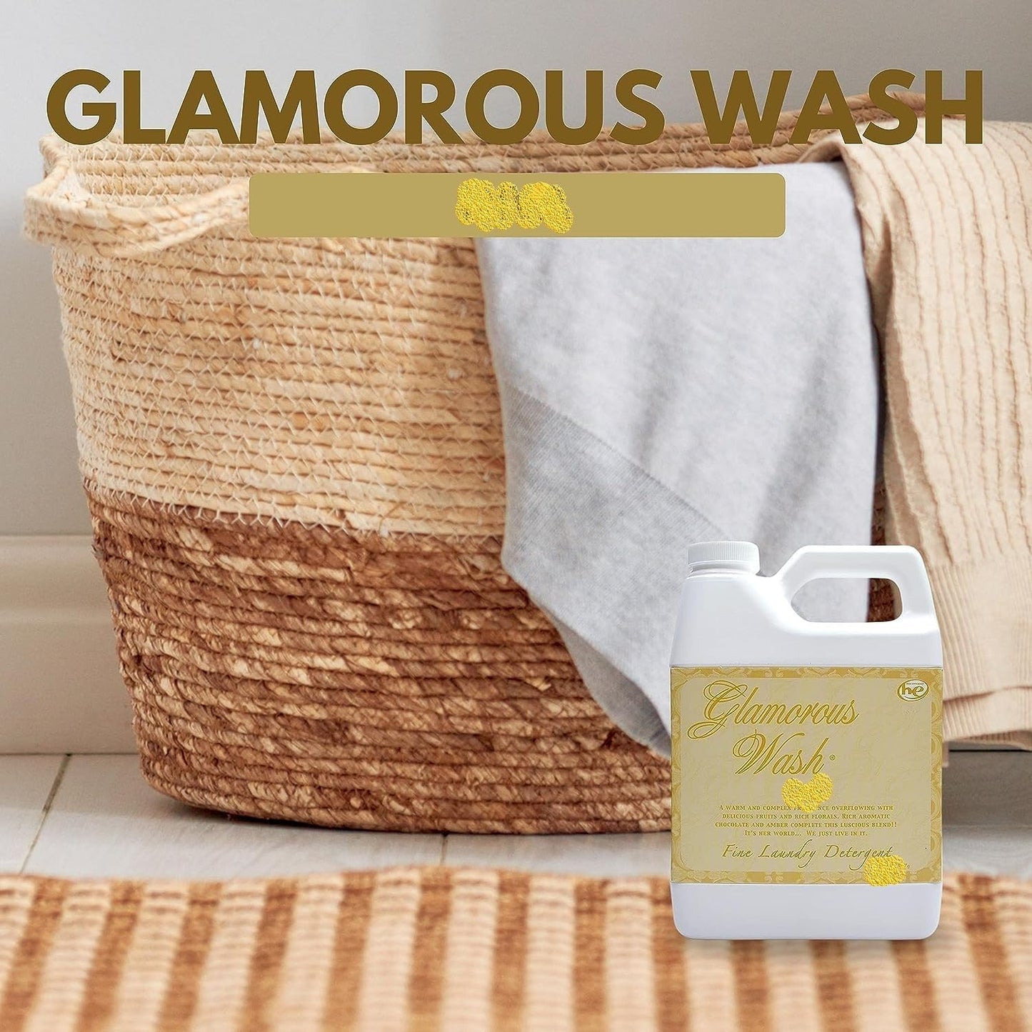 Tyler Candle Glamorous Wash High Maintenance Laundry Detergent 128 oz w/High Maintenance Sachets Bundle