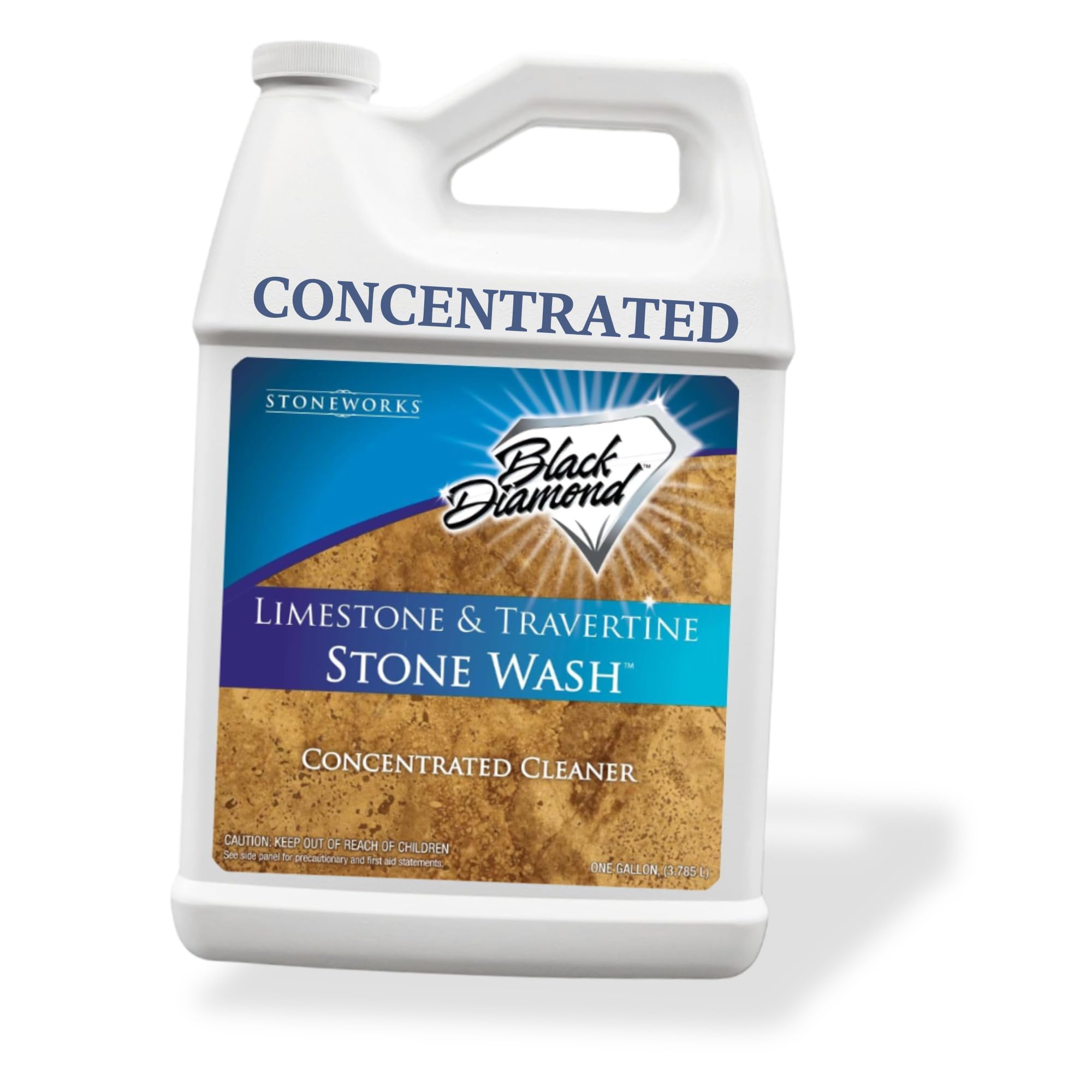 Black Diamond Stoneworks Natural Stone Cleaner - Limestone, Slate & Travertine Cleaner - Natural Stone Shower Cleaner for Marble - Concentrated PH