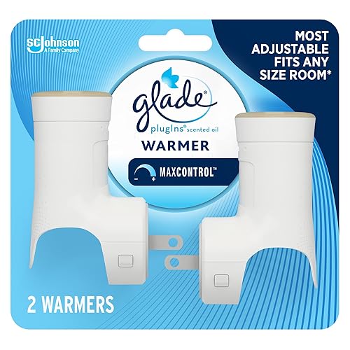 Glade PlugIns Air Freshener Warmer, Scented and Essential Oils for Home and Bathroom, Up to 70 Days on Low Setting, 2 Count