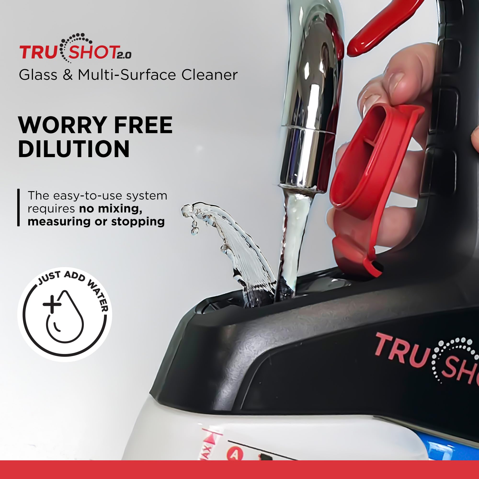 SC Johnson Professional TruShot 2.0 Glass & Multi-Surface Cleaner Mobile Dispensing System, 9 fl. oz. Cartridge Cleaning Concentrate Solutions