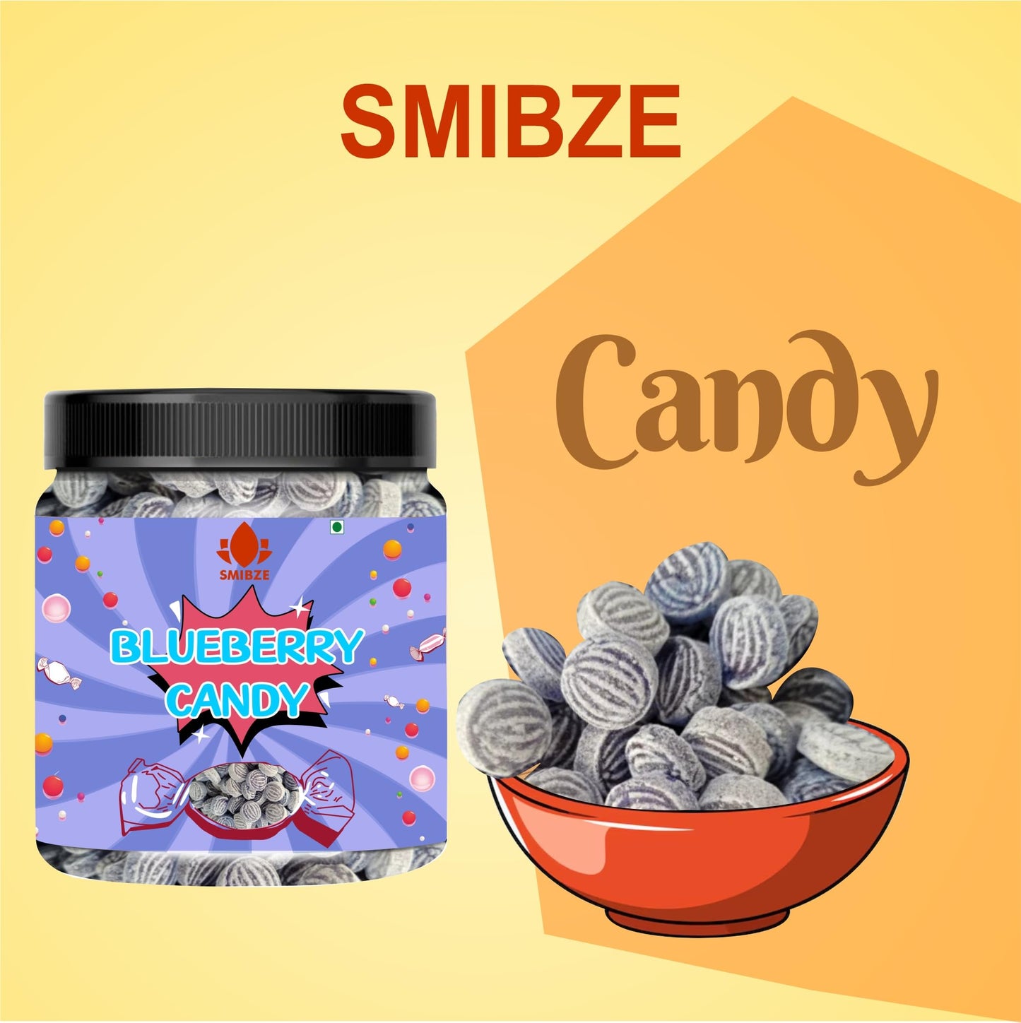 SMIBZE Natural Blueberry Candy 150 GM (Pack of 1) SMIBZE