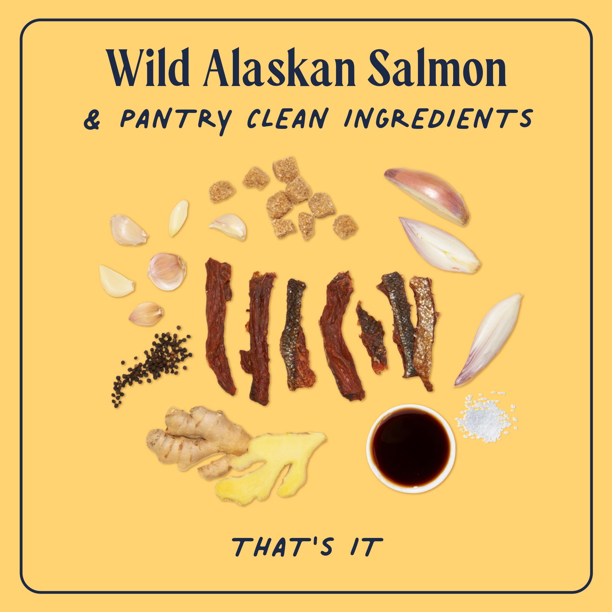 Fable Fish Wild Alaskan Salmon Jerky - Wild Caught Salmon with 31g of Protein - Tasty Fish Jerky with Omega-3s and Natural Source of Collagen - Made