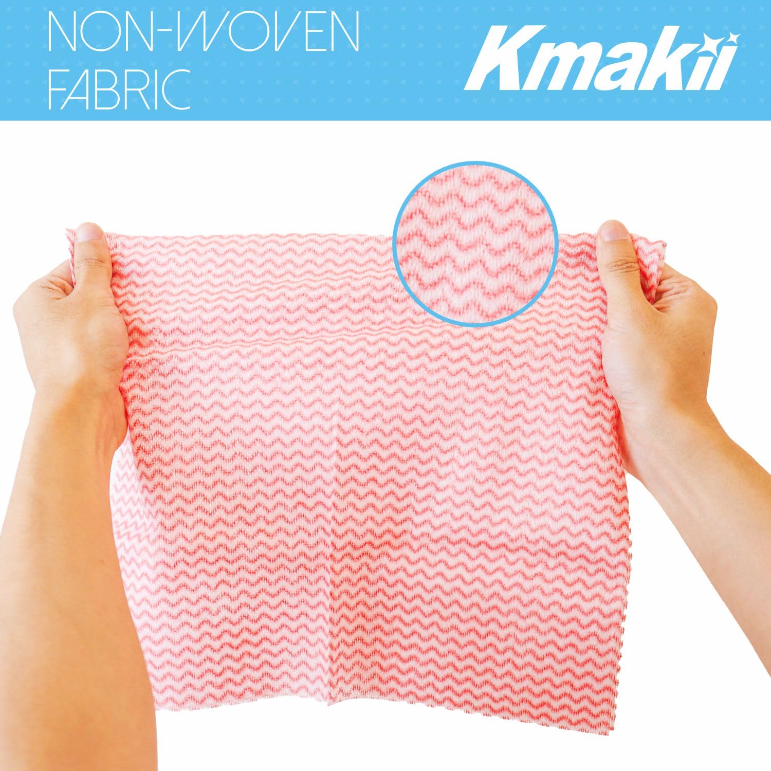 CLEAN LEADER Disposable Handi Wipes Dish cloth Dish Towels Dish Rags Towels Handy Wipes Reusable Cloths,Multi-purpose,Pink 11.8 x 20", 80 Count/Bag
