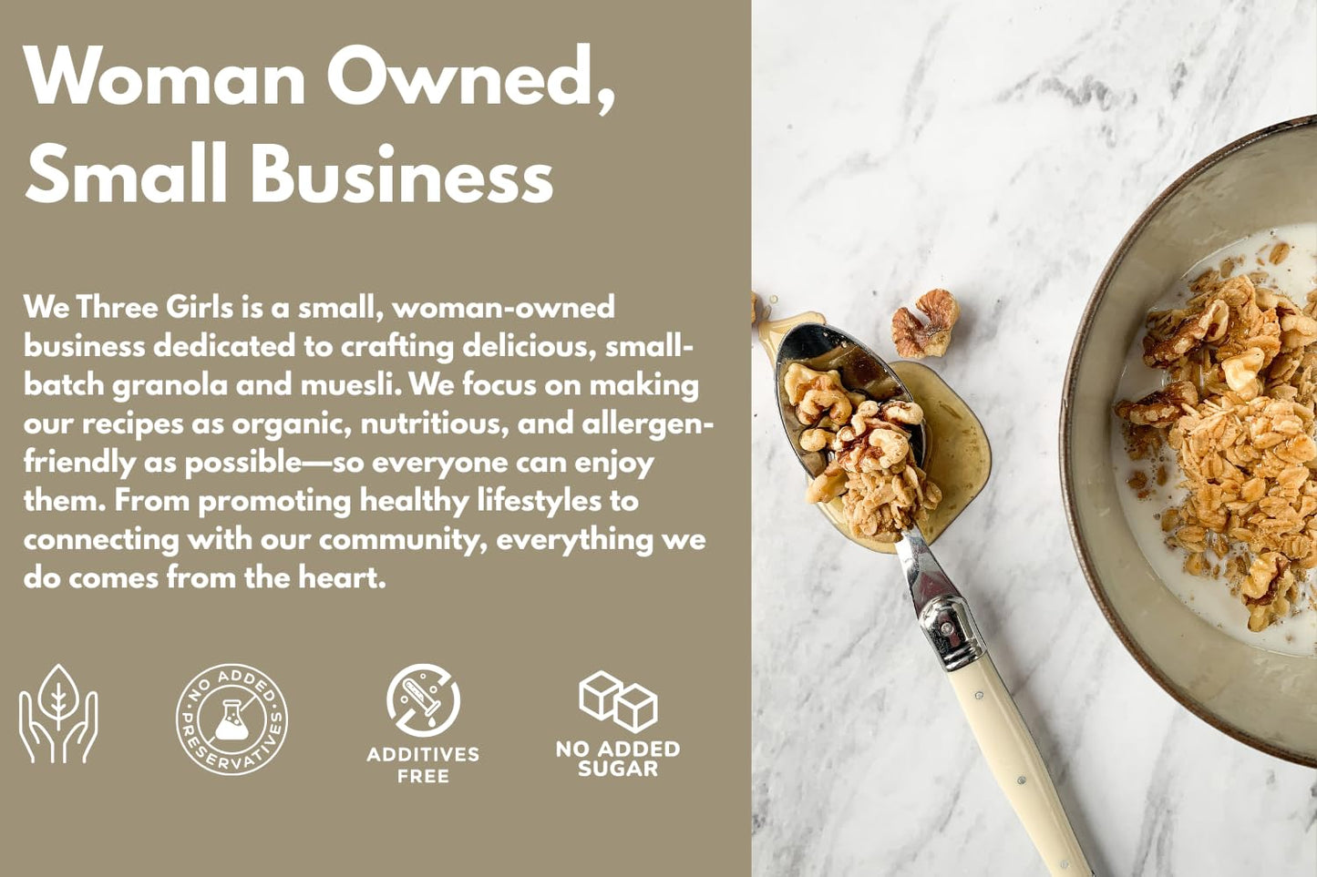We Three Girls Granola - Chocolate Cherry Matcha (10 Ounce) | Small Batch Vegan Granola | All Natural Gluten Free Snack | Made in USA |
