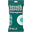 BREATH SAVERS Wintergreen Flavored Sugar Free Breath Mints Rolls, 0.75 oz (8 Count)