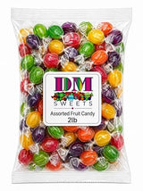 Assorted Hard Candy - 2 lb Bulk Bag Variety Fruit Mix of Cherry Orange Lemon Lime Grape Flavors | Individually Wrapped | Office Candy Bowl, Pinata