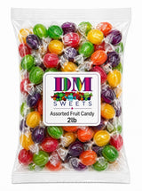 Assorted Hard Candy - 2 lb Bulk Bag Variety Fruit Mix of Cherry Orange Lemon Lime Grape Flavors | Individually Wrapped | Office Candy Bowl, Pinata