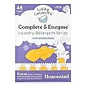 Lazy Coconuts Complete 5 Enzyme Laundry Detergent Strips - Unscented, 48 Loads - Sulfate Free Laundry Detergent With Solid And Liquid Enzymes - Fights