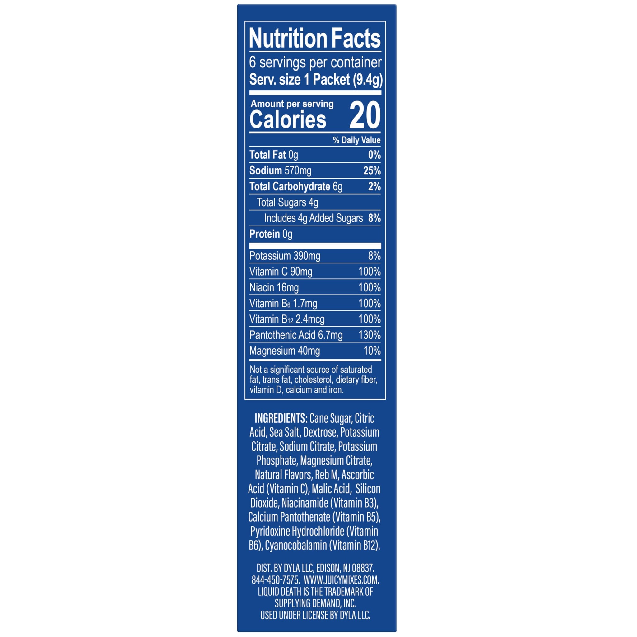 Liquid Death Electrolyte Death Dust, Berry It Alive, Cherry Obituary & Squeezed To Death Hydration Powder, Essential Vitamins Variety Packets, 6 pack